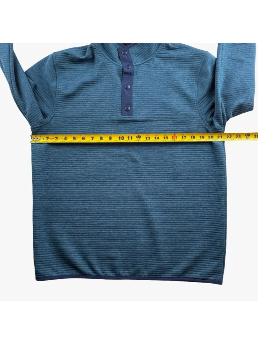 NEW J. Crew Men’s Performance Authentic Fleece Snap Sweatshirt Blue • Medium